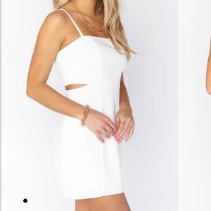 ShowMeYourMumu white Tory Cutout Mini Dress